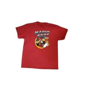Mario Kart Since 92' Graphic T-Shirt Mens Size L Heather Red Official Nintendo